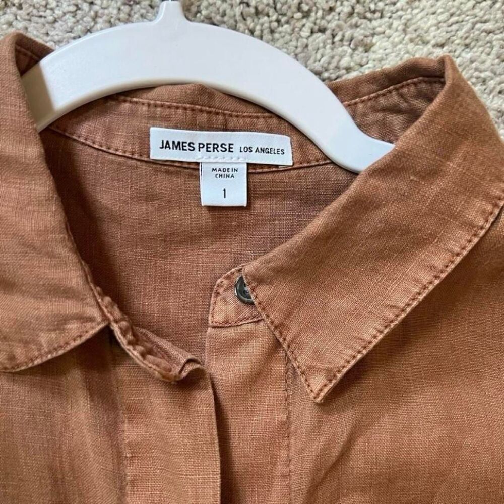 James-perse Women's Brown and Tan Blouse
